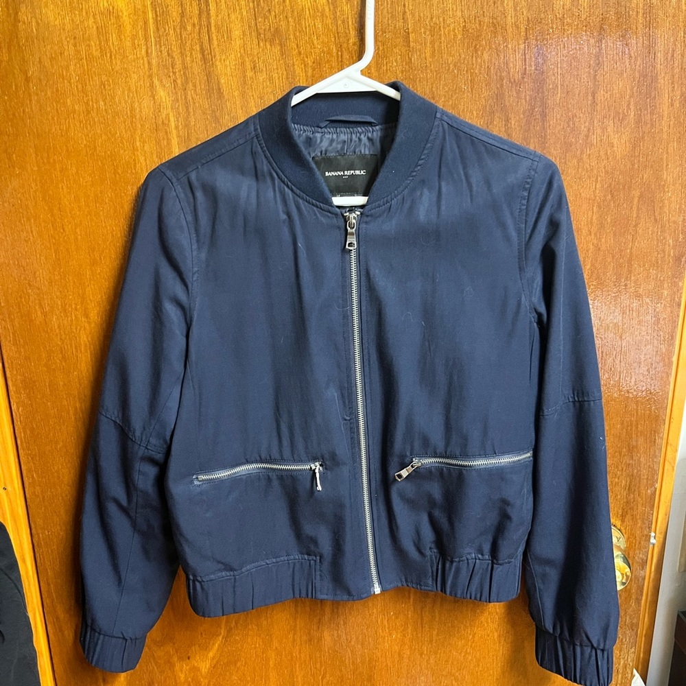 Banana Republic Navy Cotton Jacket Size XS